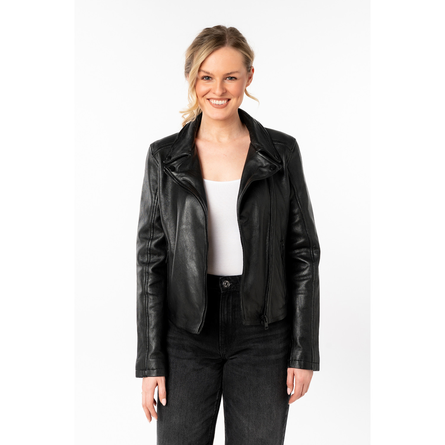 Geaca de Piele Dama Mauritius Neagra MWMishell – Geci de Piele Geaca de Piele Dama Mauritius Neagra MWMishell – Geci de Piele