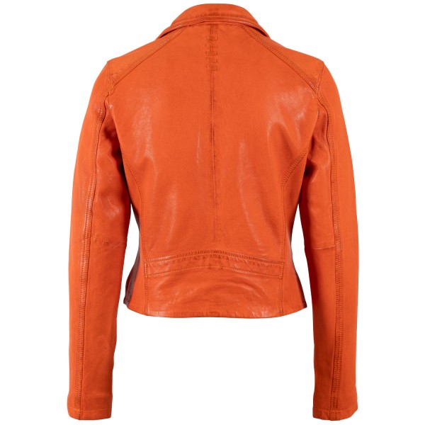 Geaca de Piele Dama Mauritius Portocalie MWMishell