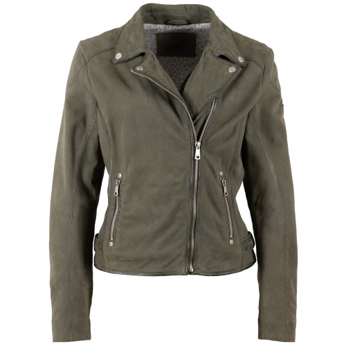 Geaca de Piele Dama Mauritius Olive MWNabeela