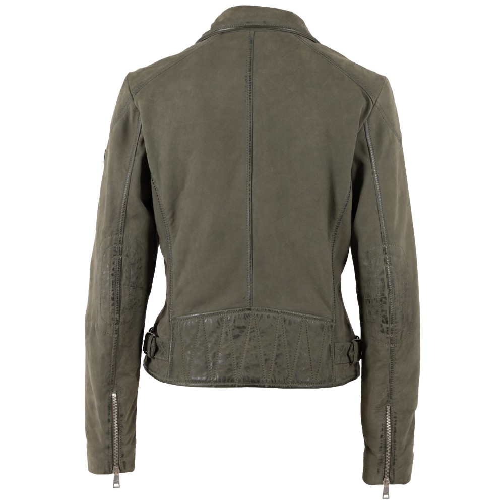 Geaca de Piele Dama Mauritius Olive MWNabeela Geaca de Piele Dama Mauritius Olive MWNabeela