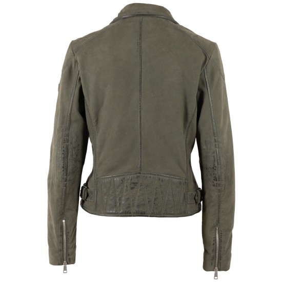 Geaca de Piele Dama Mauritius Olive MWNabeela