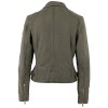 Mauritius MWNabeela Olive – Geacă piele damă stil biker vintage Geacă de piele damă olive Mauritius MWNabeela biker cu fermoar asimetric