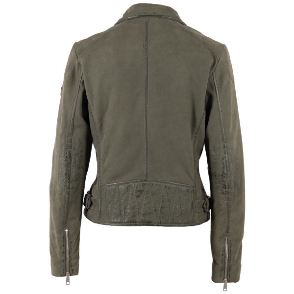 Geaca de Piele Dama Mauritius Olive MWNabeela