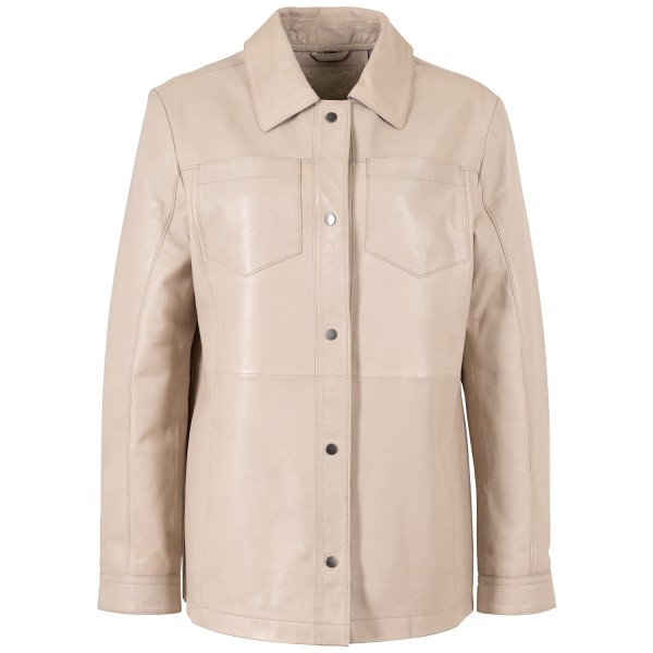 Camasa Lungă de Piele Dama Mauritius Bej MWNadya