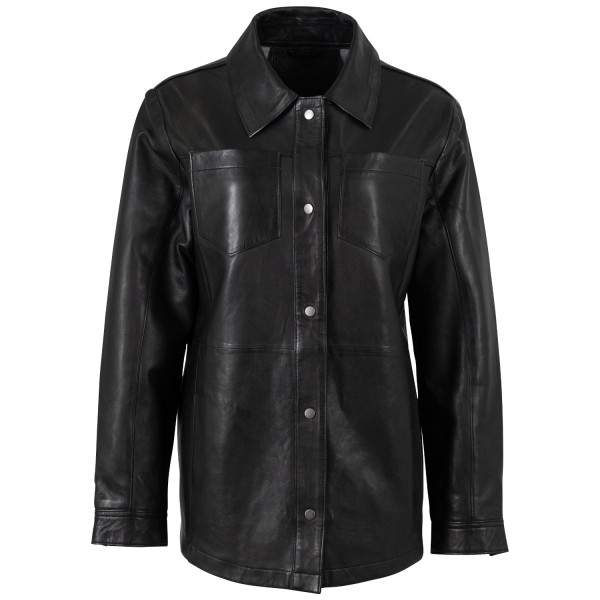 Camasa Lungă de Piele Dama Mauritius Neagra MWNadya