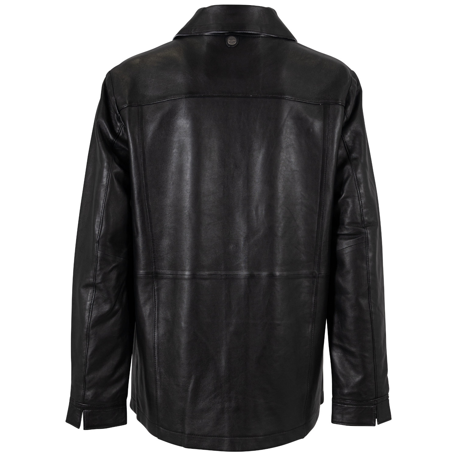 Cămașă lungă de piele damă neagră Mauritius MWNadya croială oversize