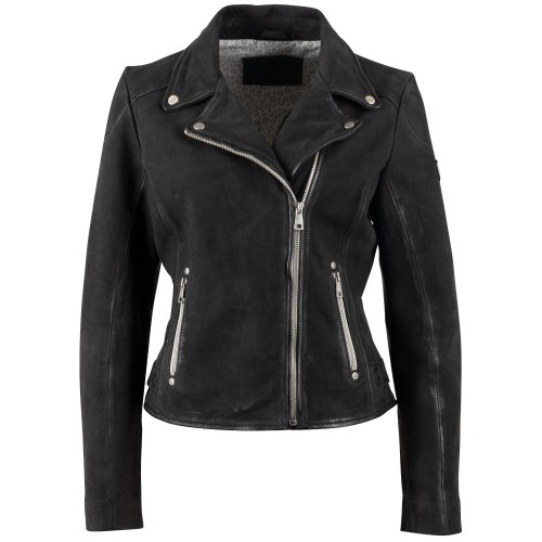 Geaca de Piele Dama Mauritius Neagra MWNalani