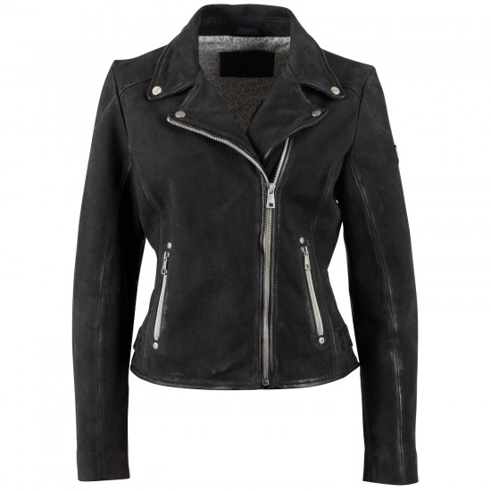 Geaca de Piele Dama Mauritius Neagra MWNalani