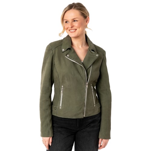 Geaca de Piele Dama Mauritius Olive MWNalani