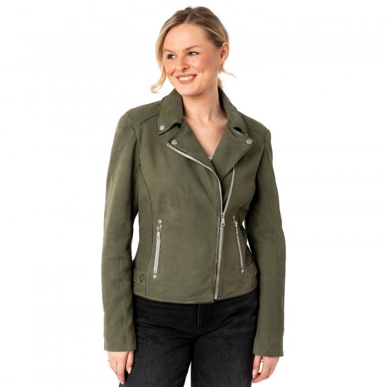 Geaca de Piele Dama Mauritius Olive MWNalani