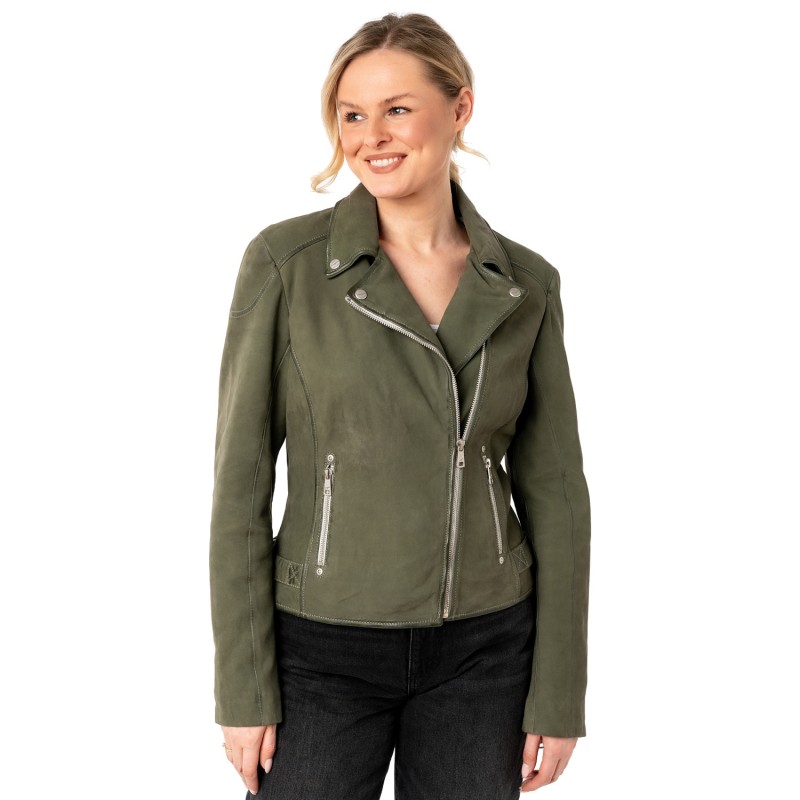 Geaca de Piele Dama Mauritius Olive MWNalani – Geci de Piele