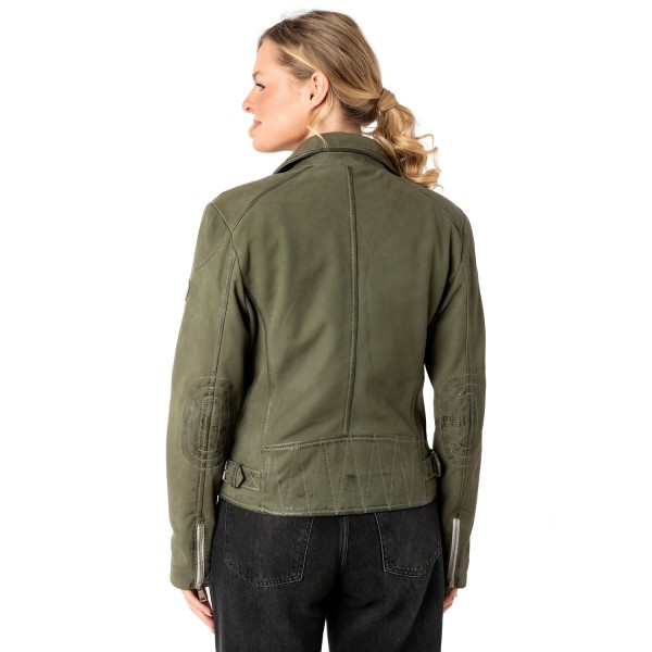 Geaca de Piele Dama Mauritius Olive MWNalani