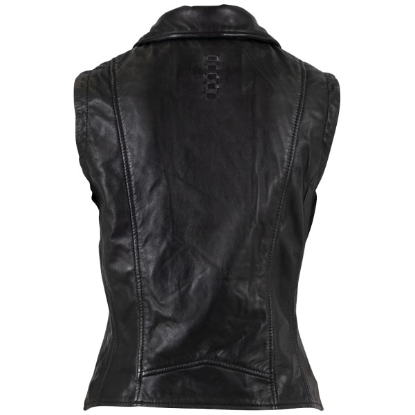 Vesta de Piele Dama Mauritius Neagra MWNalia