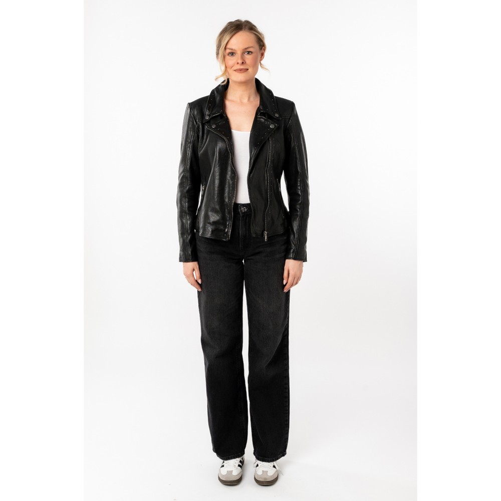 Geaca de Piele Dama Mauritius Neagra MWNoelle - readytowear