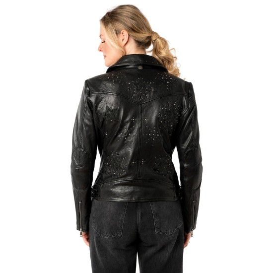 Geaca de Piele Dama Mauritius Neagra MWNoelle