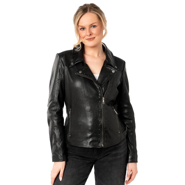 Geaca de Piele Dama Mauritius Neagra MWNoelle