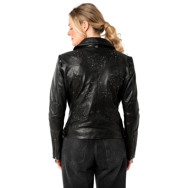 Geaca de Piele Dama Mauritius Neagra MWNoelle – Geci de Piele