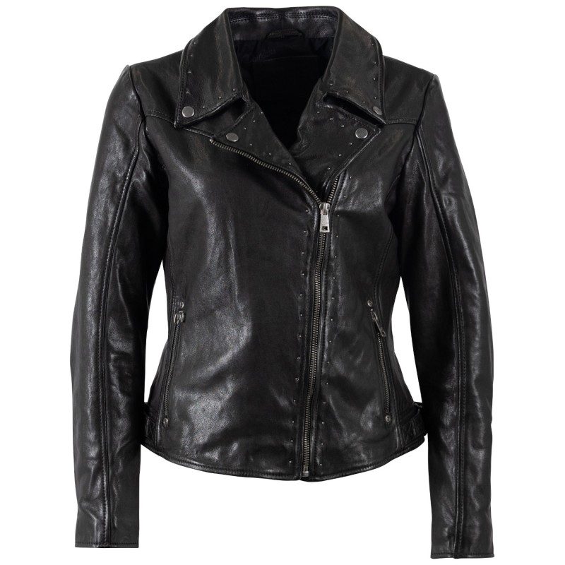 Geaca de Piele Dama Mauritius Neagra MWNoelle – Geci de Piele