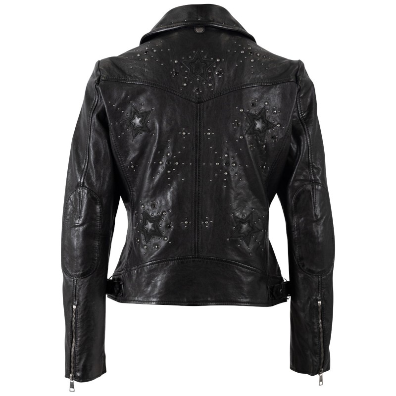 Geaca de Piele Dama Mauritius Neagra MWNoelle – Geci de Piele