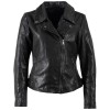 Geacă de Piele Damă Mauritius MWNOELLE Neagră – Model Biker cu Nituri geaca piele dama mauritius neagra mwnoelle fermoar asimetric nituri decorative