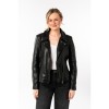 Geacă de Piele Damă Mauritius MWNOELLE Neagră – Model Biker cu Nituri geaca piele dama mauritius neagra mwnoelle fermoar asimetric nituri decorative