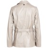 Geaca Lunga de Piele Dama Mauritius Alb Ivoriu MWOlvia - readytowear.ro