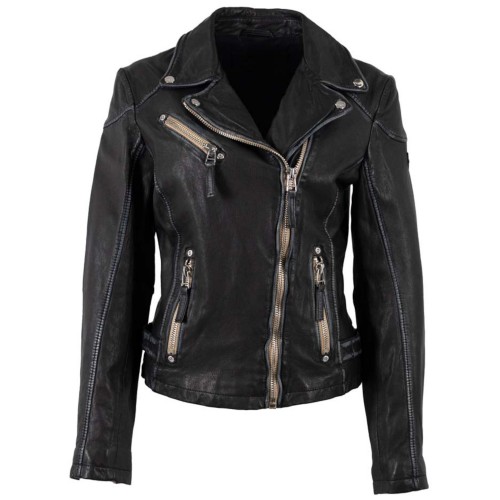 Geaca de Piele Dama Mauritius Neagra MWPGG