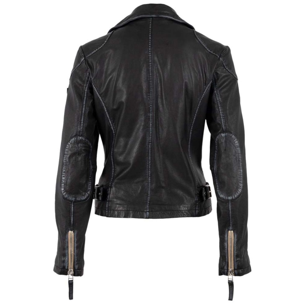 Geaca de Piele Dama Mauritius Neagra MWPGG