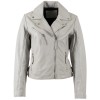 Geaca de Piele Dama Mauritius Gri Argintiu MWPasja