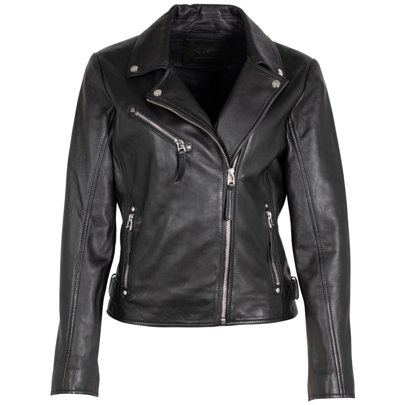 Geaca de Piele Dama Mauritius Neagra MWPasja – Geci de Piele