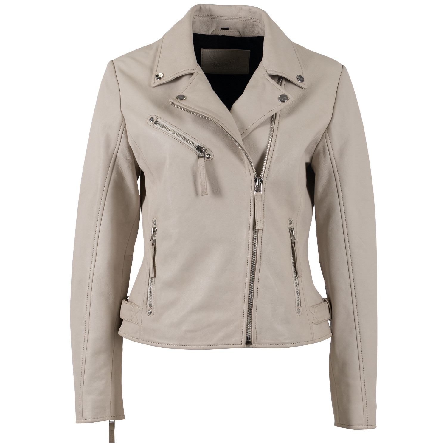 Geaca de Piele Dama Mauritius Alb Ivoriu MWPasja – Geci de Piele