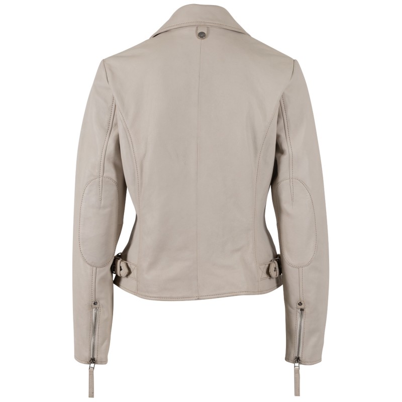 Geaca de Piele Dama Mauritius Alb Ivoriu MWPasja – Geci de Piele