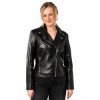 Geaca de Piele Dama Mauritius Neagra MWPasja – Geci de Piele