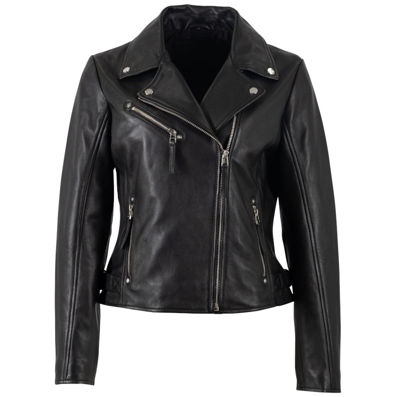 Geaca de Piele Dama Mauritius Neagra MWPasja – Geci de Piele