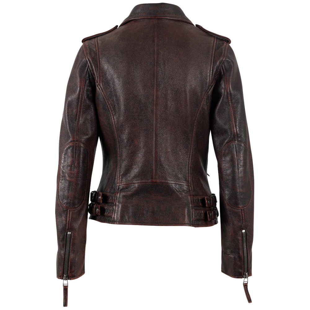 Geaca de Piele Dama Mauritius Visiniu Vintage MWPhoebe - readytowear