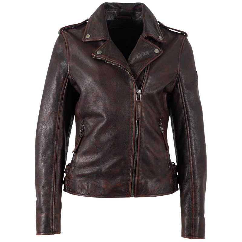 Geaca de Piele Dama Mauritius Visiniu Vintage MWPhoebe – Geci de Piele