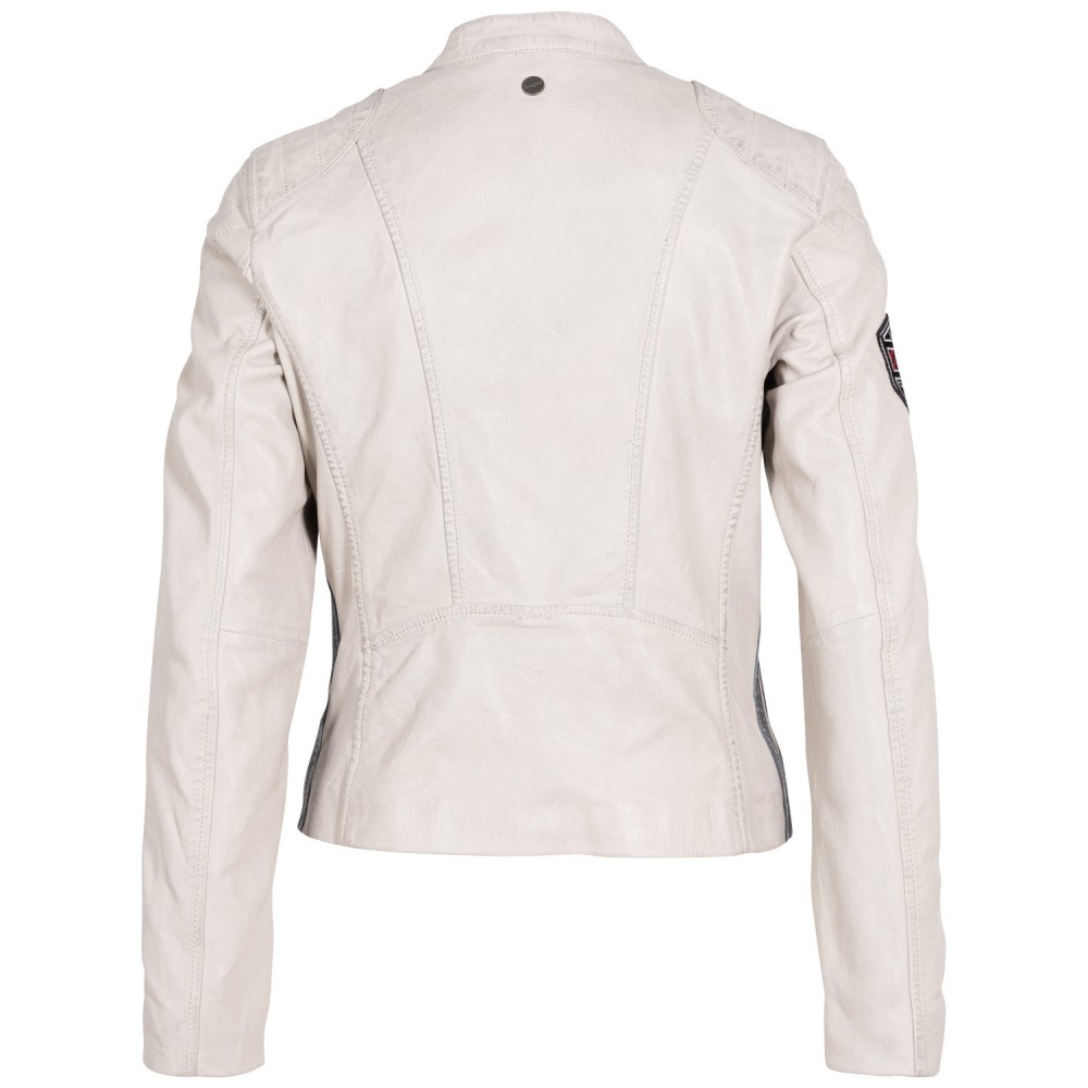 Geaca de Piele Dama Mauritius Bej Deschis MWPhoenixia