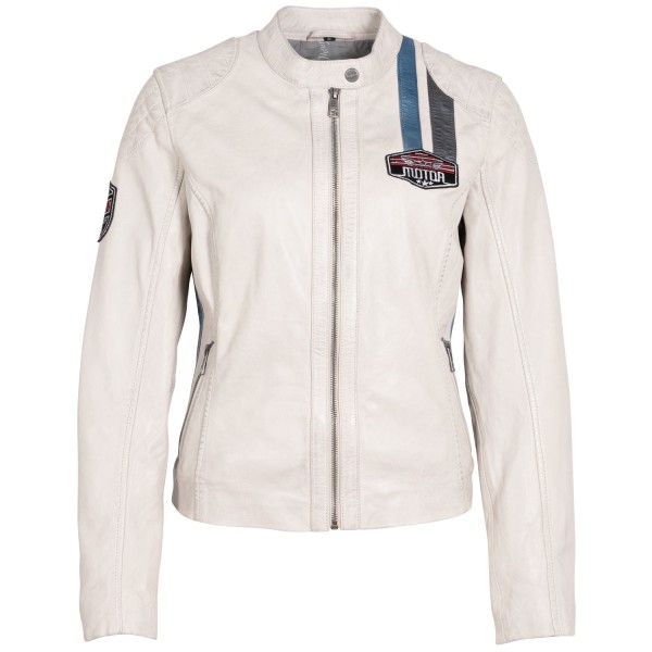 Geaca de Piele Dama Mauritius Bej Deschis MWPhoenixia