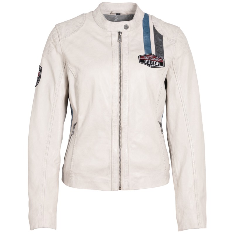 Geaca de Piele Dama Mauritius Bej Deschis MWPhoenixia – Geci de Piele