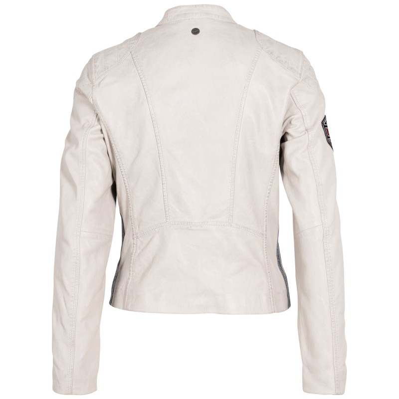 Geaca de Piele Dama Mauritius Bej Deschis MWPhoenixia – Geci de Piele