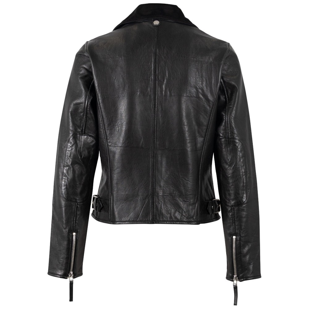 Geaca de Piele Dama Mauritius Neagra MWPosie - readytowear