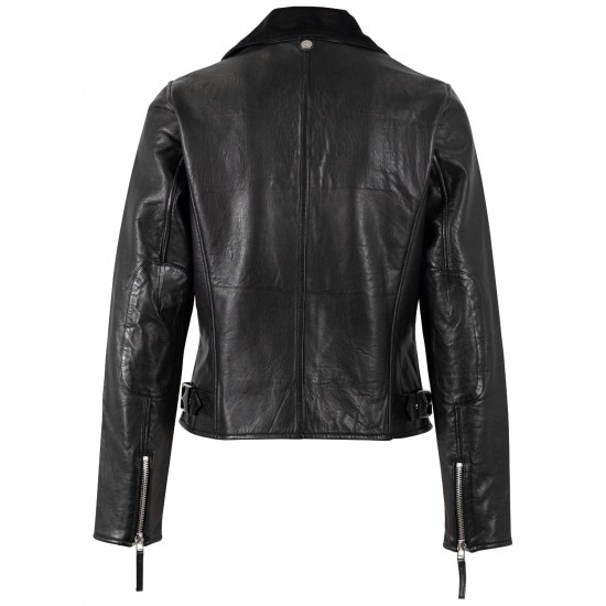 Geaca de Piele Dama Mauritius Neagra MWPosie