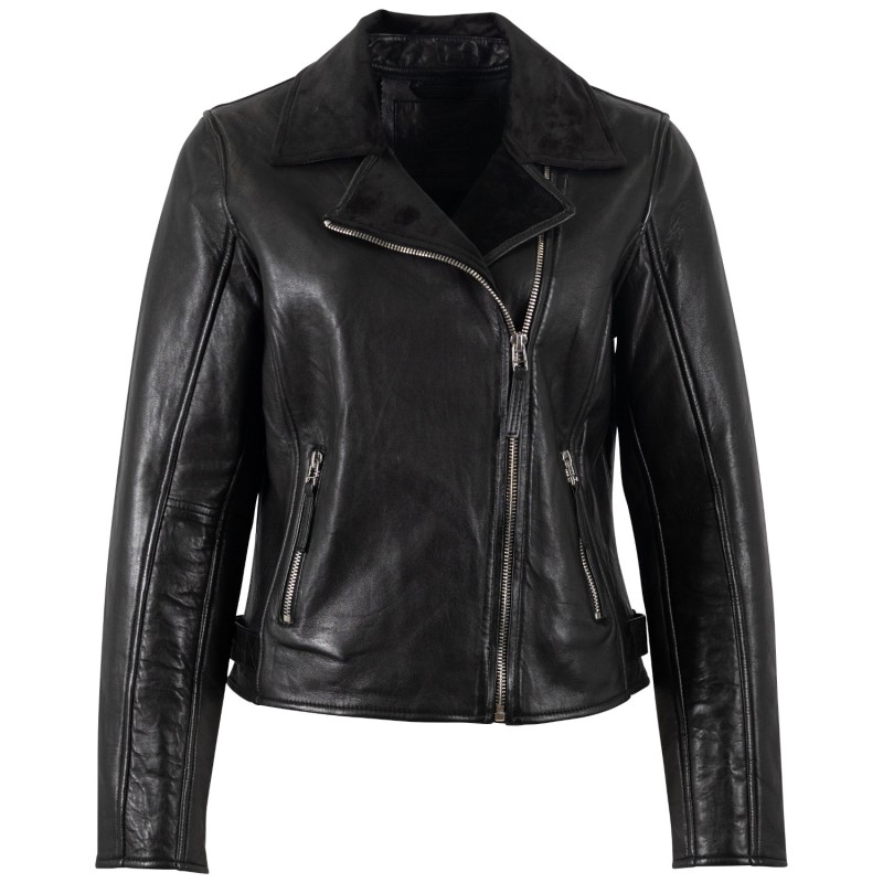 Geaca de Piele Dama Mauritius Neagra MWPosie – Geci de Piele