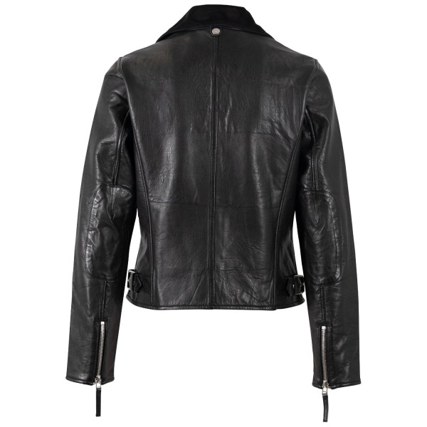 Geaca de Piele Dama Mauritius Neagra MWPosie