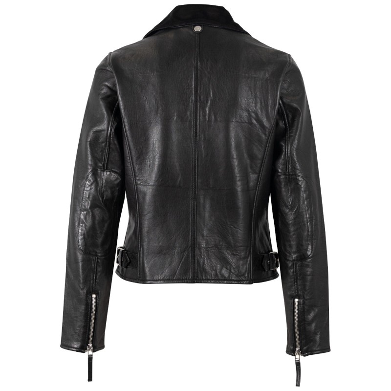 Geaca de Piele Dama Mauritius Neagra MWPosie – Geci de Piele