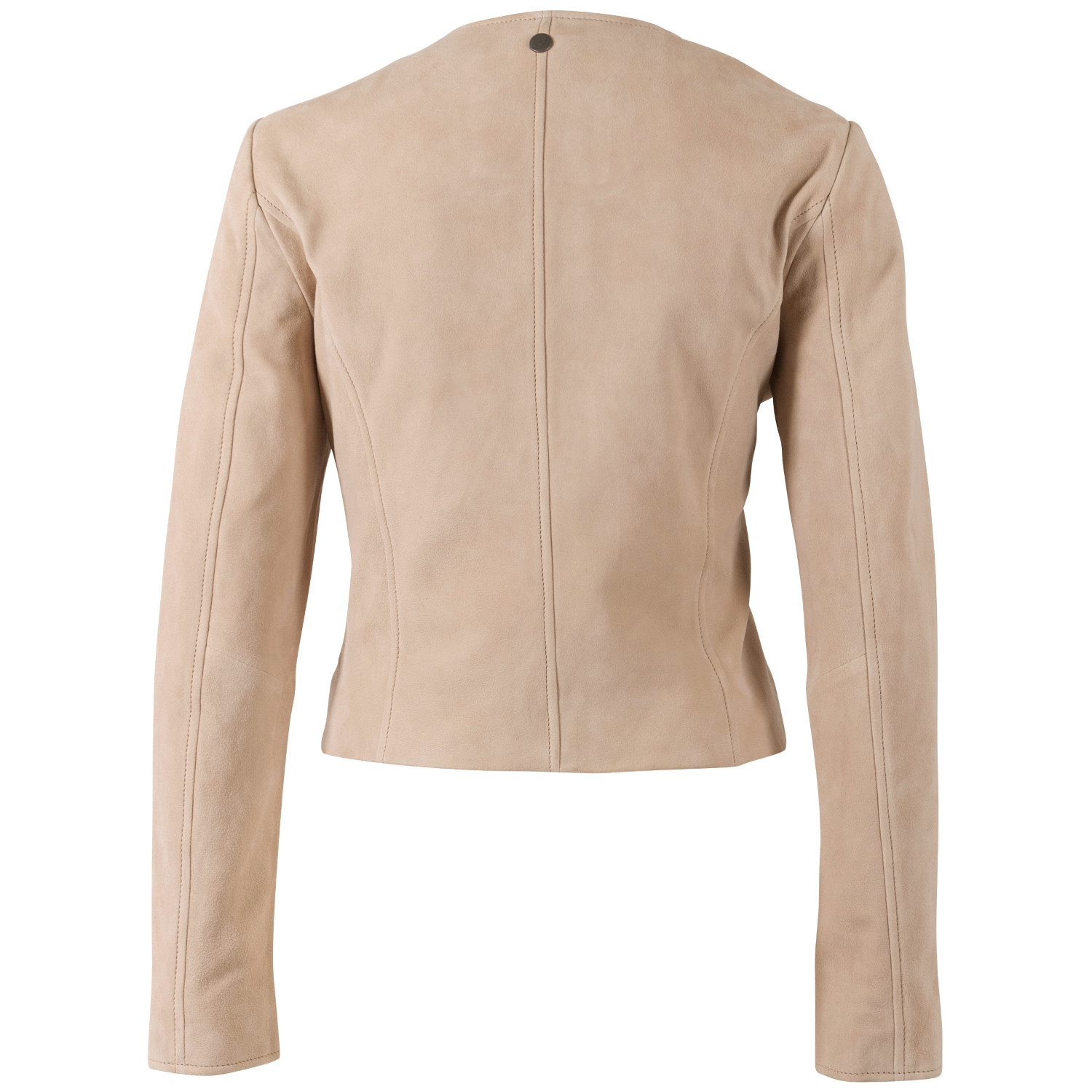 Geacă scurtă de piele damă Mauritius MWQuynn bej tip bolero elegantă