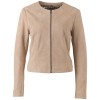 Mauritius MWQuynn - Geacă scurtă de piele damă bej - tip bolero elegantă Geacă scurtă de piele damă Mauritius MWQuynn bej tip bolero elegantă