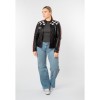 Mauritius MWRena - geacă de piele damă neagră slim fit - stil biker racing Geacă de piele damă Mauritius MWRena neagră slim fit stil biker racing