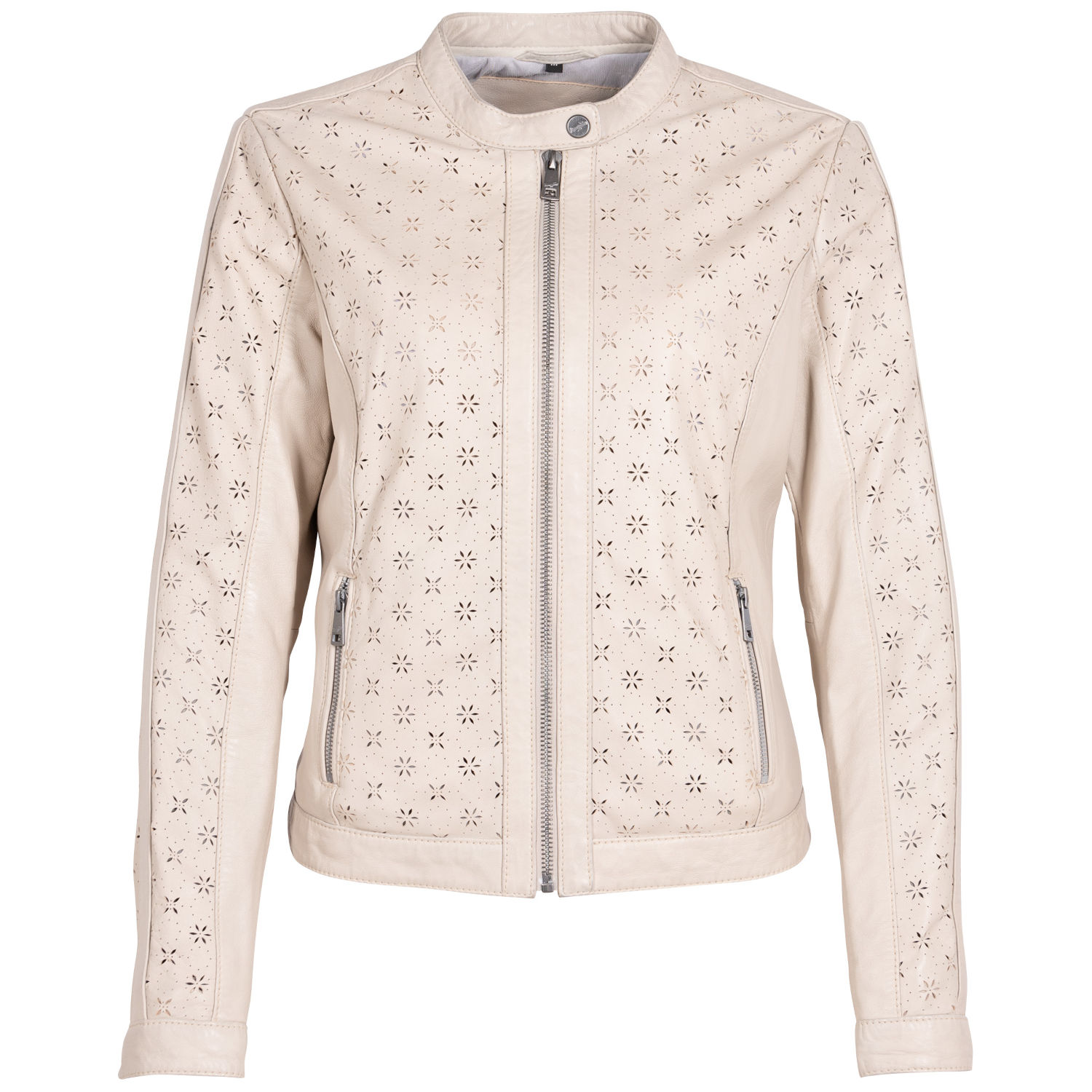 Geaca de Piele Dama Mauritius Alb Ivoriu MWRosely – Geci de Piele