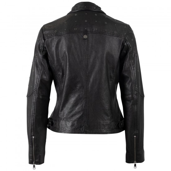 Geaca de Piele Dama Mauritius Neagra MWSharli